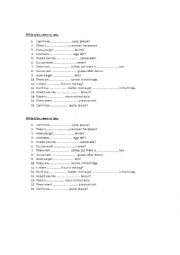 English Worksheet: Fill in with some any or a an