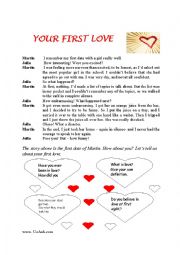 English Worksheet: YOUR FIRST LOVE