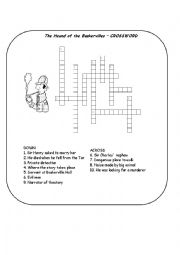 English Worksheet: The Hound of the Baskervilles - CROSSWORD