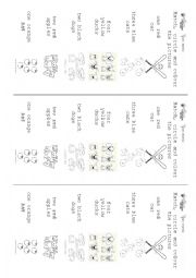 English Worksheet: match and color 