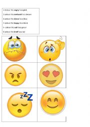 English Worksheet: emotions