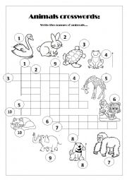 Animals crosswords 