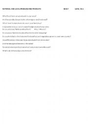 English Worksheet: gese 7 national produce