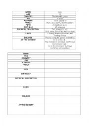 English Worksheet: About me