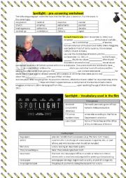 English Worksheet: Film worksheet - Spotlight
