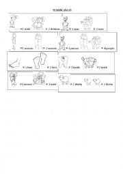 English Worksheet: Irregular plurals 