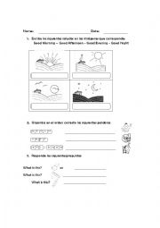 English Worksheet: Greetings