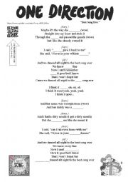 English Worksheet: One Direction - Best song ever