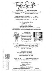 English Worksheet: Taylor Swift - You belong with me