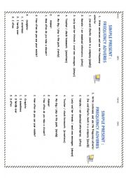 English Worksheet: simple present: frequency adverbs