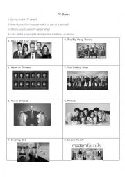 English Worksheet: TV series