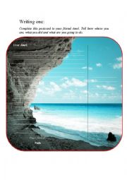 English Worksheet: postcard