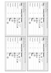 English Worksheet: 2D Shapes