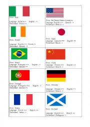 English Worksheet: Flags - nationalities - languages