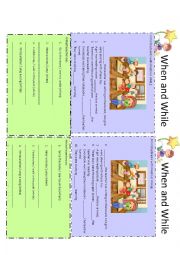 English Worksheet: When and While