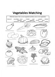 English Worksheet: Vegetables