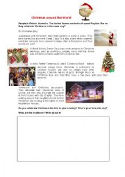 English Worksheet: Christmas around the World