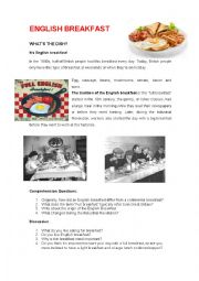 English Worksheet: The English Breakfast