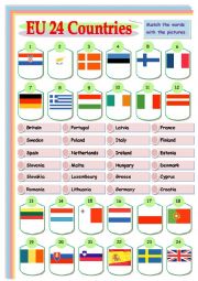 English Worksheet: The European Union 24 Members