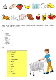 English Worksheet: Food