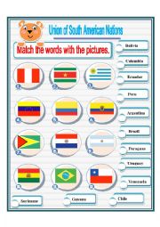 English Worksheet: Union of South American Nations