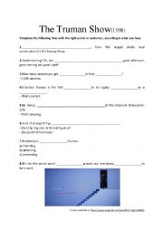 English Worksheet: Movie trailer (listening activity) - The Truman Show