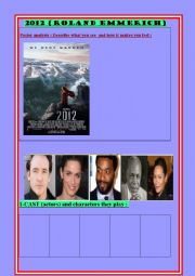 2012 (By Roland Emmerich). Movie worksheet