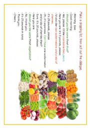 English Worksheet: At the market - Speaking Activity