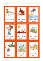 Irregular Verbs - Cards - Set 3/10