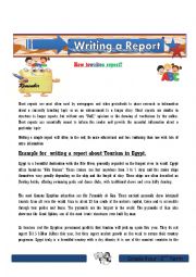 English Worksheet: writing reports