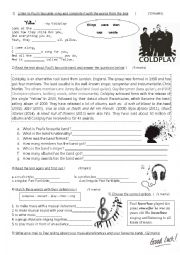 English Worksheet: Music