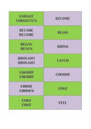 DOMINO - PAST SIMPLE IRREGULAR VERBS 2