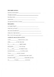 English Worksheet: Simpre Present Systematization