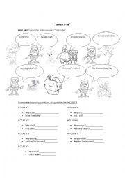 English Worksheet: Verb to be activity practice