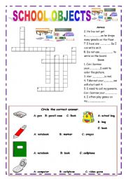 English Worksheet: SCHOOL SUPPLY