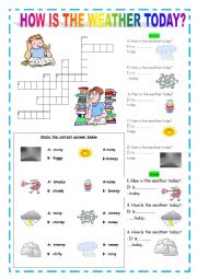English Worksheet: HOW IS THE WEATHER TODAY?