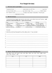 English Worksheet: Past simple - easy exercises