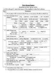 English Worksheet: Our ideal home