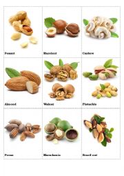 English Worksheet: Nuts flashcards