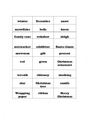 Bingo (winter words) - ESL worksheet by kabtam