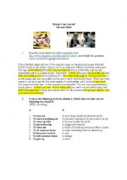 English Worksheet: Haven´t met you yet-Michael Bublé: Listening comprehension and verbs.