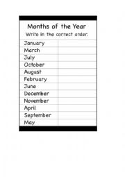 months of the year