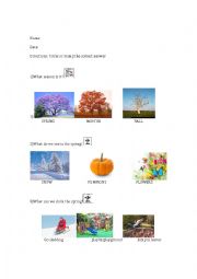 English Worksheet: Spring