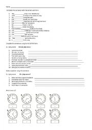English Worksheet: Simple present form