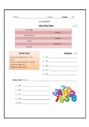 English Worksheet: Test 