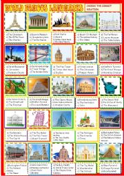 World landmarks : multiple choice