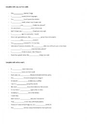 English Worksheet: CAN