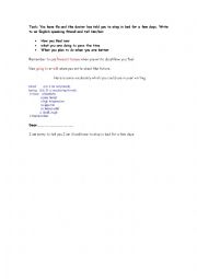 English Worksheet: WRITING TASK