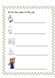 English Worksheet: Jobs