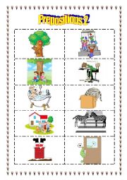 English Worksheet: Prepositions of place and movement- speaking cards 2
